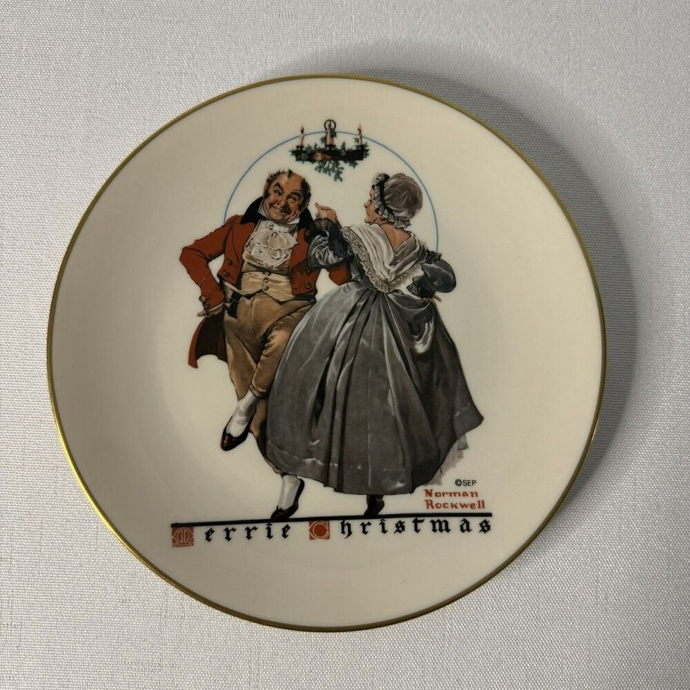 Vintage 1983, Norman Rockwell “Christmas Dancers” Gorham Collectors Plate